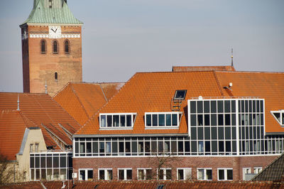 Low angle view of residential building against sky