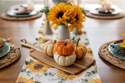 Close-up of food on cutting board