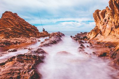 Panoramic shot of sea against sky