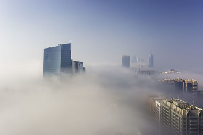 Foggy morning over abu dhabi