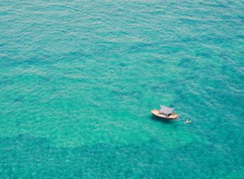 High angle view of sea