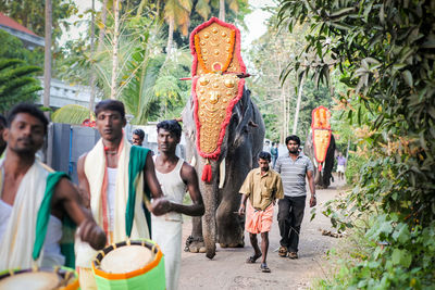 Group of people in temple