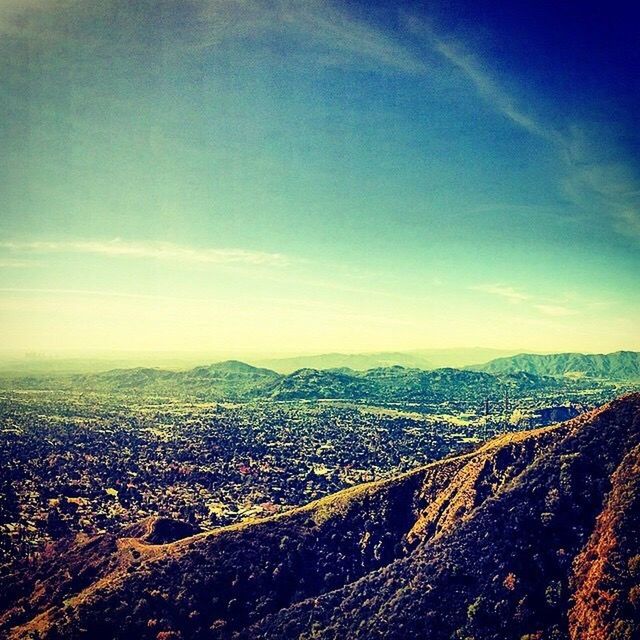 AERIAL VIEW OF MOUNTAIN RANGE