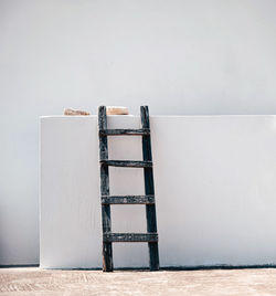 Low angle view of built structure against wall