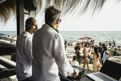 Group of people on beach