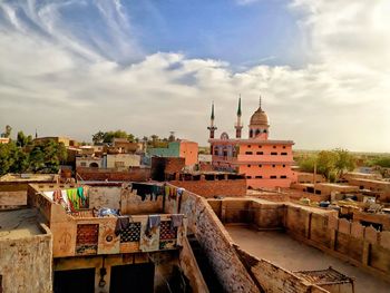 View of buildings in town