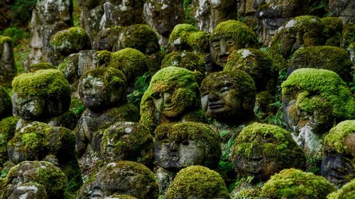 Full frame shot of statue rocks