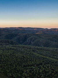 Scenic view of landscape at sunset