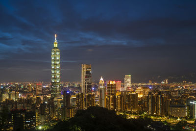 Taipei 101 tower at night, taipei, taiwan