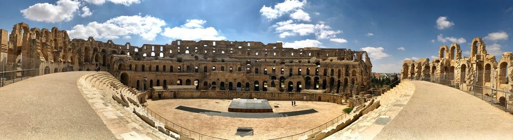 Panoramic view of historical building against sky