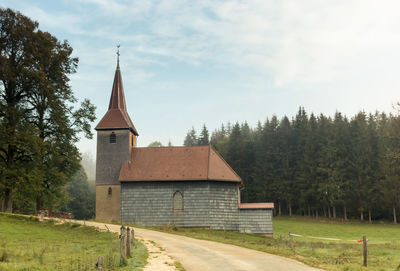 St théodule chapel near lake remoray in the doubs department in franche comté