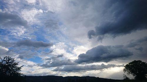 Low angle view of cloudy sky