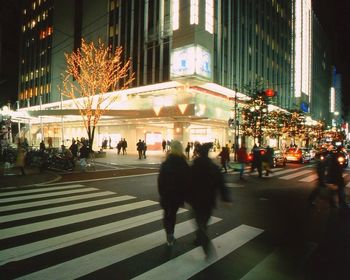 City street at night