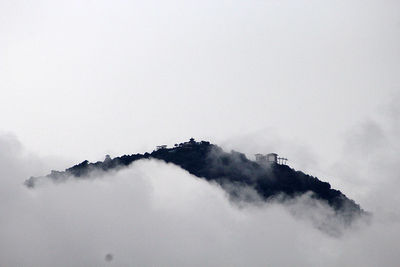 Scenic view of chandragiri hills against sky