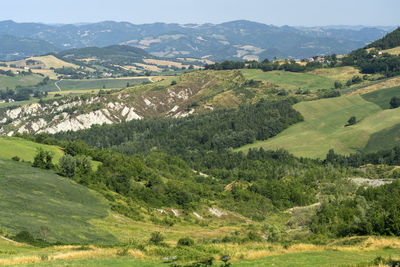 Scenic view of landscape and mountains