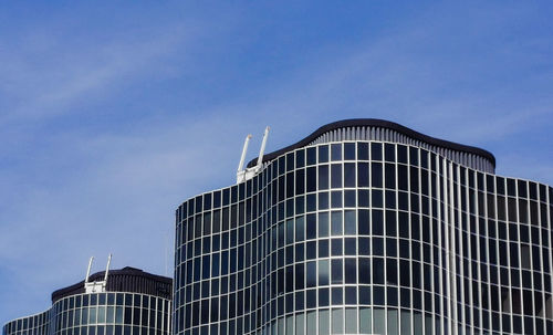 Low angle view of modern building against sky