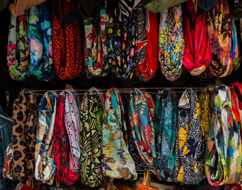 Full frame shot of multi colored market stall in store