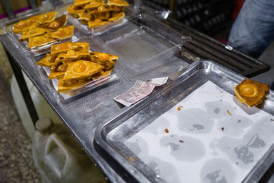 Krupuc udang for sale in the local market in phnom penh