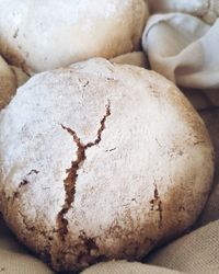 High angle view of bread on table