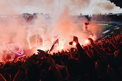 Crowd at music concert