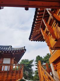 Low angle view of buildings against sky