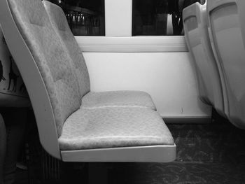 Close-up of empty chair at home