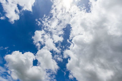 Low angle view of clouds in sky