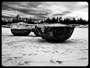 View of sea against cloudy sky