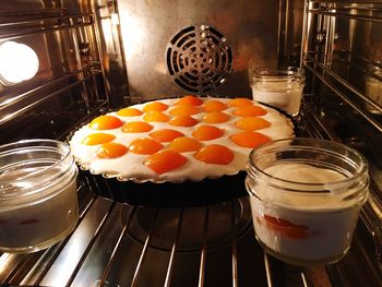 High angle view of cupcakes in jar