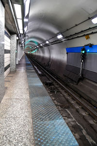 High angle view of railroad station