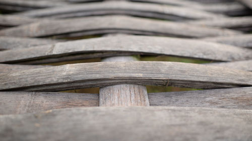 Full frame shot of wooden logs