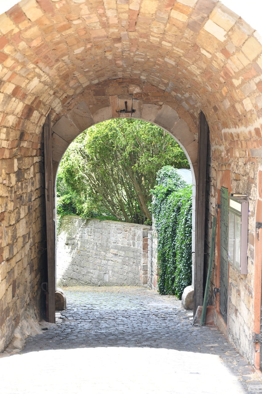 VIEW OF ARCH WINDOW ON WALL