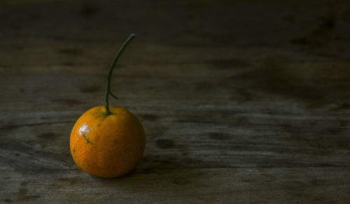 Close-up of orange on table