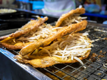 Fried squid with garlic pepper, thai street food