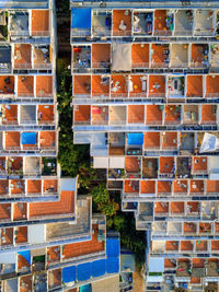 Apartment building build on terrace