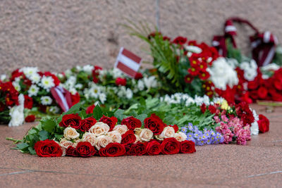 Close-up of rose bouquet