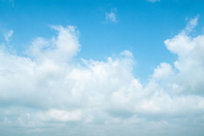 Low angle view of clouds in blue sky