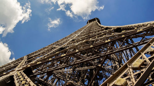 Low angle view of eiffel tower