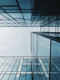 Low angle view of modern building against sky