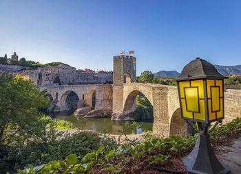 Details of the beautiful medieval catalan village of besalu