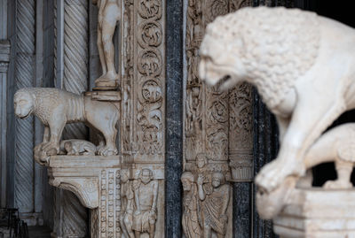 Low angle view of statue