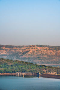 Scenic view of landscape against clear sky