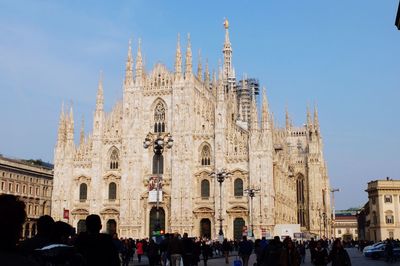 Tourists in front of church