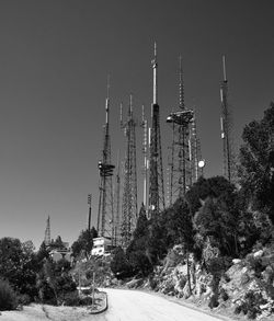 Low angle view of antennas