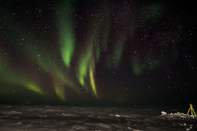 Scenic view of star field against sky at night