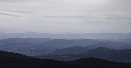 Panoramic view of mountains in background