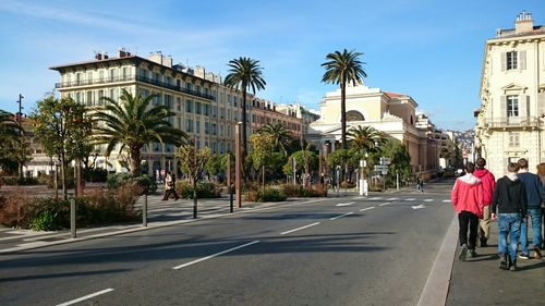 City street with buildings in background