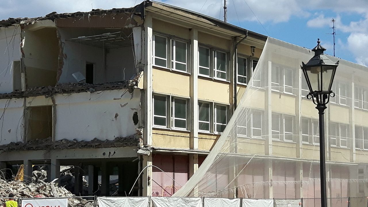 Demolished building