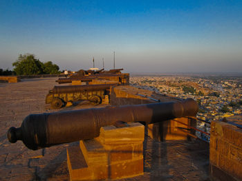 View of fort against sky
