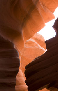 Low angle view of rock formation